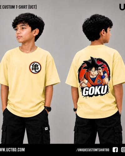 GOKU -DEEP YELLOW KIDS DROP SHOULDER T-SHIRT