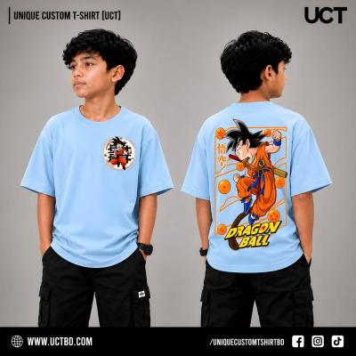 GOKU 01 -SKY BLUE KIDS DROP SHOULDER T-SHIRT