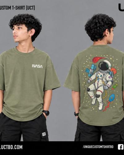 SPACE -OLIVE KIDS DROP SHOULDER T-SHIRT