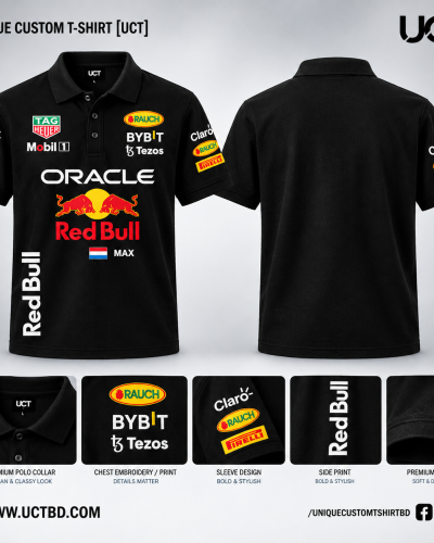 ORACLE BLACK POLO T-SHIRT
