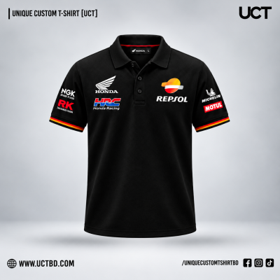 HONDA BLACK POLO T-SHIRT