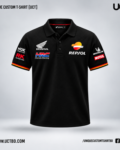 HONDA BLACK POLO T-SHIRT