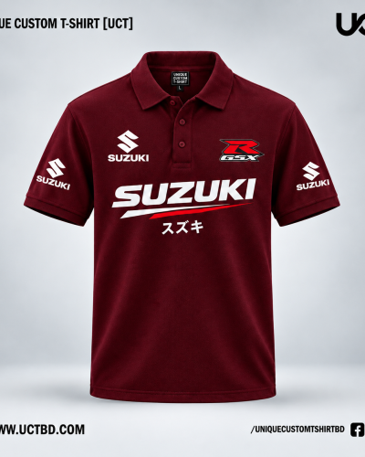 SUZUKI MAROON POLO T-SHIRT