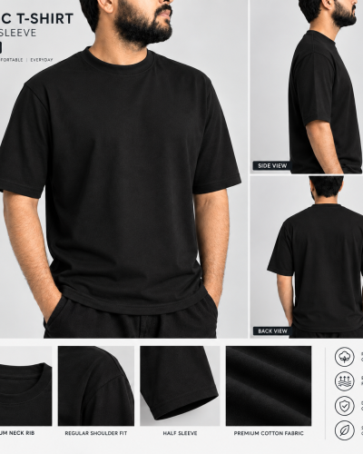PREMIUM BASIC T-SHIRT - BLACK