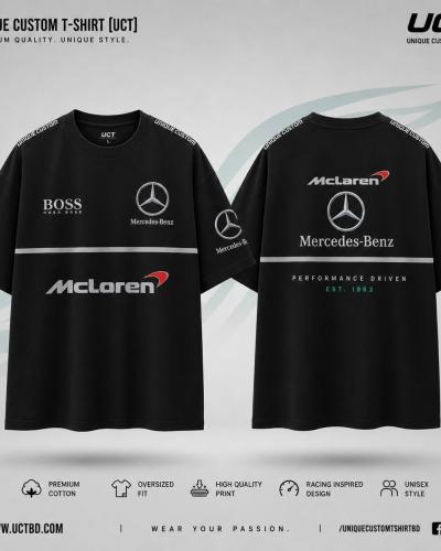 McLaren Racing Tee  -BLACK DROP SHOULDER T-SHIRT