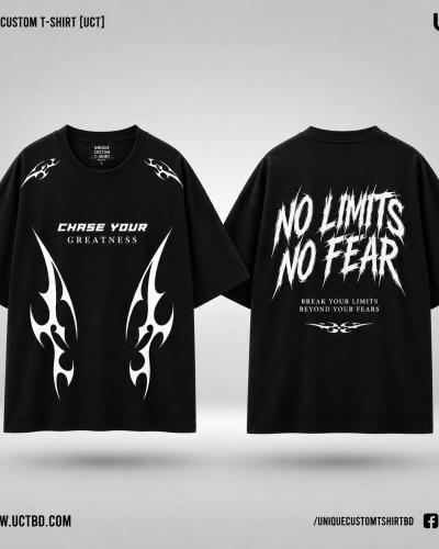 NO LIMITS-BLACK DROP SHOULDER T-SHIRT