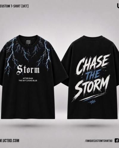STORM-BLACK DROP SHOULDER T-SHIRT
