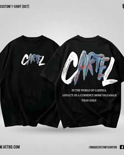 CARTEL -BLACK DROP SHOULDER T-SHIRT